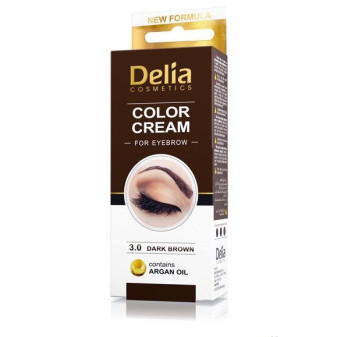 Delia Cosmetic Barva na obočí 3. Tmavě Hnědá 15ml