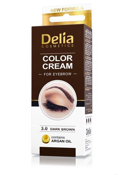 Delia Cosmetic Barva na obočí 3. Tmavě Hnědá 15ml