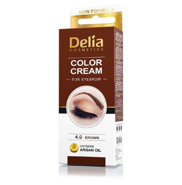 Delia Cosmetic Barva na obočí 4. Hnědá 15ml