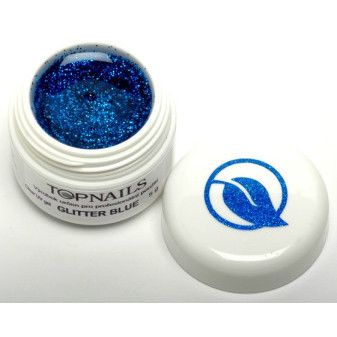 Topnails UV Gel barevný Glitter 5g Blue