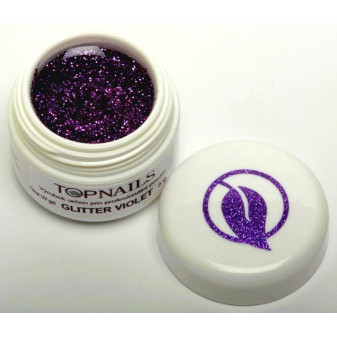 Topnails UV Gel barevný Glitter 5g Violet