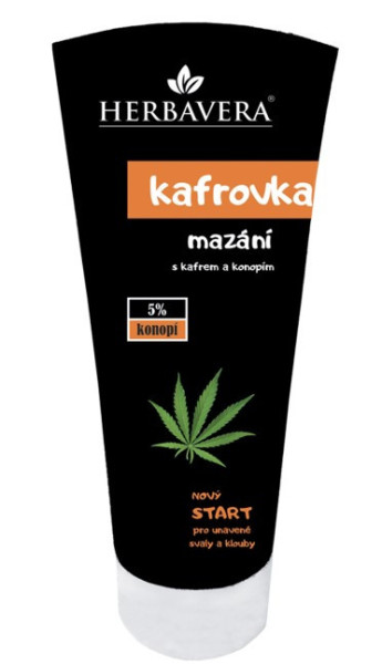 HERBAVERA Kafrovka mazání s kafrem a konopím 200ml