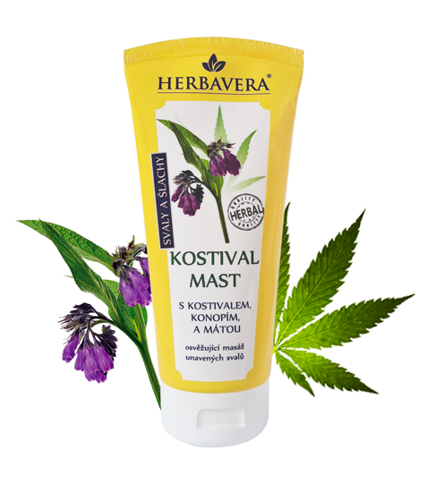 HERBAVERA Mast kostival s konopím a mátou 200ml