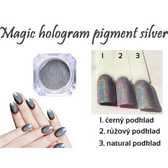 M-nails Zdobící pigment Mirror glitter powder 1g Rainbow efect