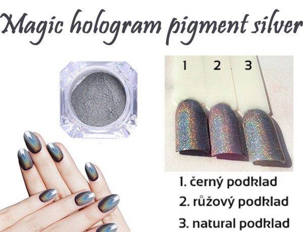 M-nails Zdobící pigment Mirror glitter powder 1g Rainbow efect