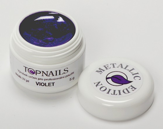 Topnails UV Gel barevný Metallic 5g Violet