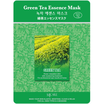 MJ Care Maska bavlněná pletová Zelený čaj 23g