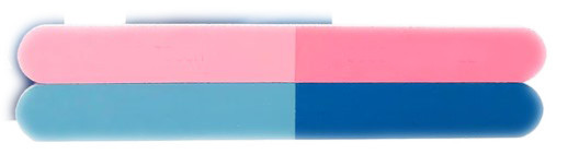 Pilník dezinfikovatelný a omyvatelný 4 stranný Pink/Blue