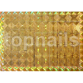 Obtisky Topnails Zlaté čtverce-obdelníky zlatý podklad